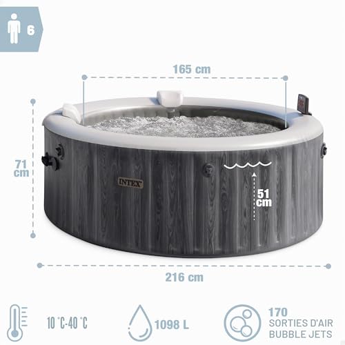 Spa gonflable PureSpa Baltik rond Bulles 6 places / Intex - vue 7