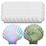 50 Stück Weiße Jakobsmuscheln 6-8 cm, Große Natürliche Muschelschalen, Muschelschale, Muscheln Zum Basteln, Muscheln Groß, Jakobsmuschel Muscheln Große Für DIY Handwerk, Strand Thema Party