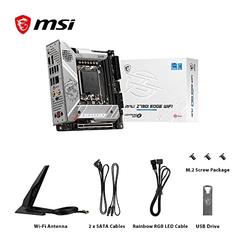 MPG Z790I EDGE WIFI, Mini-ITX, Supporta Processori Intel Core di 12a e 13a Generazione, LGA 1700 - 105A SPS VRM, DDR5 Memory Boost 8000+MHz/OC, PCIe 5.0 x16, 2 x M.2 Gen4, Wi-Fi 6E - Scheda madre - Immagine 6