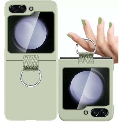 Image of Scalebee Back Cover Case for Samsung Galaxy Z Flip 7 /Flip7 5G, Light Green | Ultra Thin Slim Protective Case Metal Ring