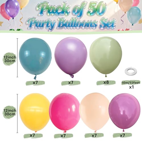 Image of Boho Rainbow Balloons Retro Colorful Floral Balloon Assorted Colors Groovy Garden Wild Flower Daisy Baby in Bloom Baby Shower Birthday Balloons Party Decorations, Vintage Pink Blue Green Yellow Purple