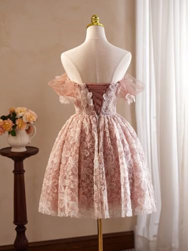 Asulla Sweetheart Prom Homecoming Dress Short Lace Tulle Cocktail Party Formal Gowns2