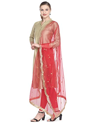 Woman's Embellished Net Dupatta