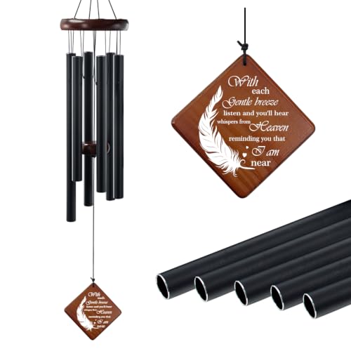 Image of Memorial Wind Chimes for Loss of Loved One - 36 inch Sympathy Windchimes in Memory of Loved one - Remembrance Bereavement Gift for Garden, Patio Decoration