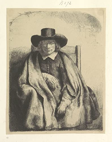 Tableau portrait de Clément de Jonghe par Rembrandt, impression d'art mural 60x90cm