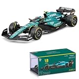 Aston Martin Aramco F1 Team AMR23 w/Helmet Collection Racing Alloy Car Die Cast Car Model | #18 Lance Stroll