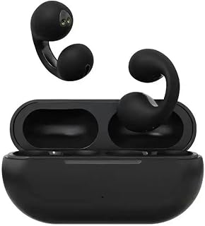CroSo Earbuds, Wireless Ear Clip Bone Conduction Headphones, Clip-on Wireless Bone Conduction Headphones Headset Audio Equipment Open Ear Sports Stereo Ear Clip with Mic Earbuds (Black)
