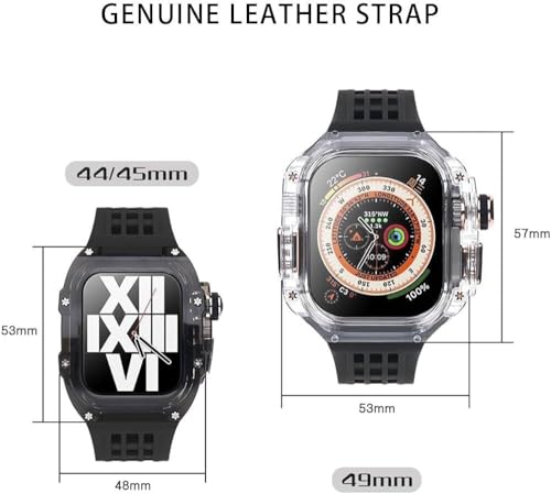 Boîtier de montre transparent et kit de modification pour protéger Apple Watch 45mm