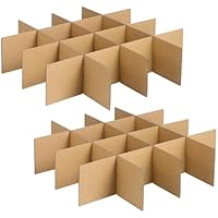 MAGICLULU 12 Stück Umzugskarton-Gläser-Trennwand-Sets Für Den Umzug Trennwände Aus Pappe Weingläser Kartonfächer Trennwände Glaswaren Geschirr Verpackungsmaterial Verpackungskartons