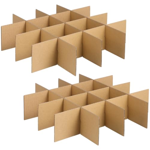 MAGICLULU 12 Stück Umzugskarton-Gläser-Trennwand-Sets Für Den Umzug Trennwände Aus Pappe Weingläser Kartonfächer Trennwände Glaswaren Geschirr Verpackungsmaterial Verpackungskartons