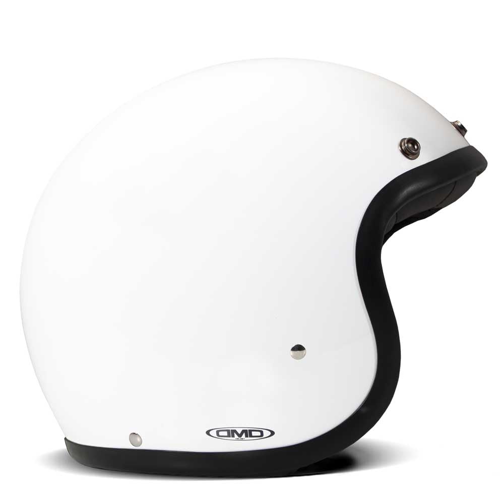 DMD Casco de moto retro sólido blanco abierto ECE22.06