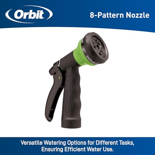 Orbit Coil Garden Hose, 25 ft, with 8-Pattern Nozzle, Green - 26380 - image 2