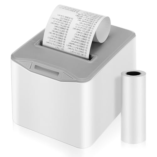 OUNONA Thermal Label Printers Receipt Printers Heat Transfer Printers Square Pos Printers for Small Business with Us Plugs