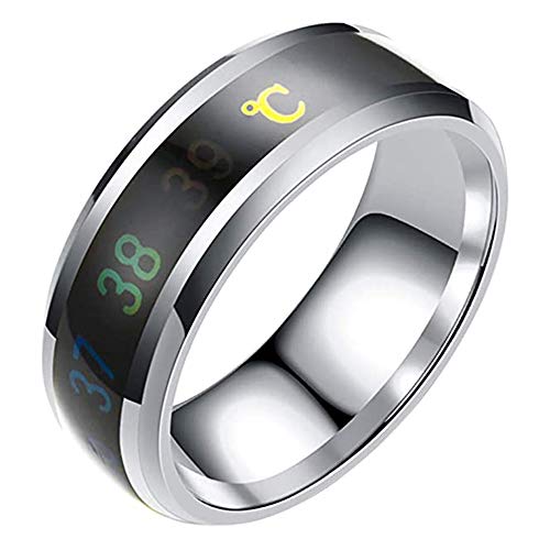 Preisvergleich Produktbild BGFFG Flaschenöffner Ring Edelstahl Farbwechsel Einstellbar Stimmungsringe9