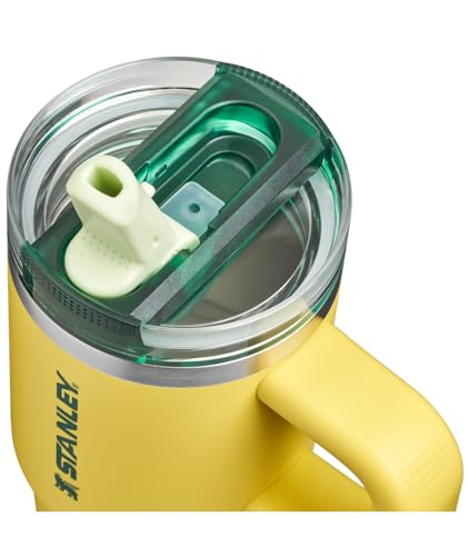 Image of STANLEY Quencher ProTour Flip Straw Tumbler with Leakproof Lid 14 oz | Built-in Straw and Handle | Cup Holder Compatible for Travel | insulated Stainless Steel Cup | BPA-Free | Daffodil Emerald