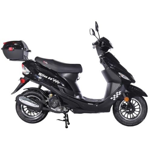 X-PRO 50 Gas Moped with 10" Aluminum Wheels, Rear Trunk,