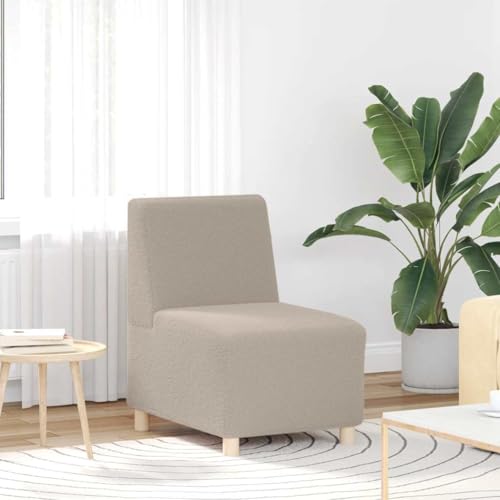 YuuSsea Sofá modular gris claro, 55 cm de ancho, tejido de lana rizado, versátil para salón, dormitorio, diseño robusto para relajarse