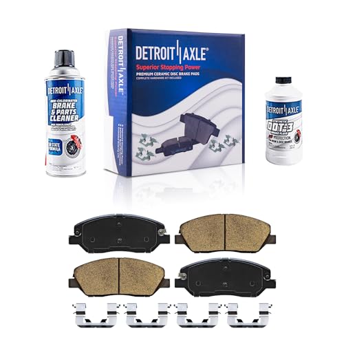 Image of Detroit Axle - Front Brake Pads for 2017-2019 Hyundai Santa Fe 2019 | Santa Fe XL, Ceramic Brake Pads w /Hardware Replacement