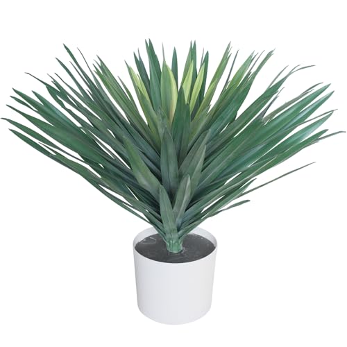 AUMVEYI 27" Artificial Agave Plant in White Pot, Large Potted