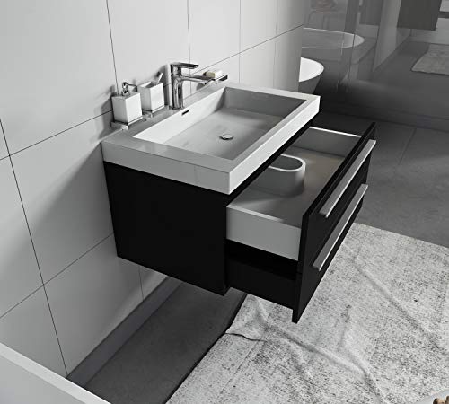 Badkamermeubelset Rome 80cm zwart - badmeubel badkamermeubel badkamer - Image 6