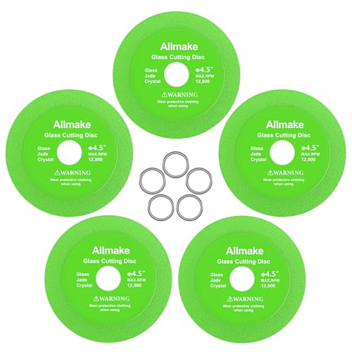 Allmake Glass Cutting Disc 4-1/2 Inch for Angle...