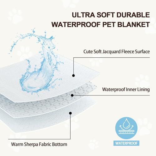 Yaning Cute Waterproof Blanket for Dog Cat or Adult, 50"x60", Purple by Yaning - Used condition - Image 2