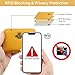 WOZEAH Small Women RFID Wallet Credit Card Holder, Accordion Wallet Leather Zipper Card Case（Yellow）