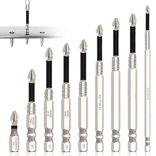 Image of High Magnetic Screwdriver Drill Bit Set, 2025 New Anti Slip Magnetic Electric Screwdriver Set Alloy Steel for Impact Driver, Upgrade Strong Magnetic Durability Screwdriver Drill Bit Set (9)