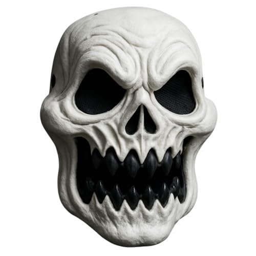 Image of Wanna Party Halloween Scary Skull Skeleton Mask White, Creepy Horror Mask for Adult Halloween Cosplay Costumes