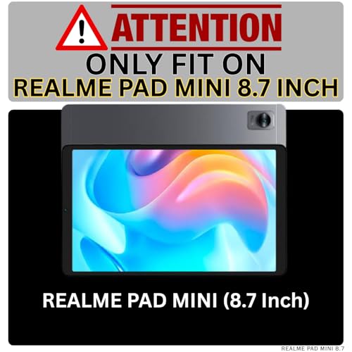 Image of FLIP Tablet Cover for REALME PAD MINI | 3 Pockets | Dual Protection Material | Strong Magnet | Ultra Durable (Black)