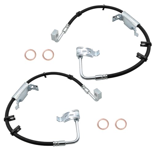 Brake Hydraulic Oil Hoses Front Driver and Passenger Side Fit for Jeep Wrangler 2011-2017 Jeep Wrangler JK 2018 Replace H621749 H621750 5154168AA 5154168AB 68171944AB 68171944AC 68171944AD