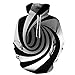 Produktbild Morbuy Kapuzenpullover Unisex 3D Druck Hoodie Kreativ Herren Damen Pullover Sweatshirt Herbst und Winter Mode Taschen Rundhals Langarm Paare Hoodies (L/XL, Schwarzer Kreis)