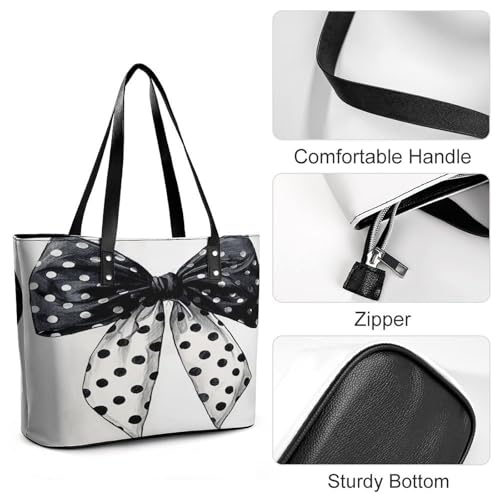 Bolso Tote para mujer con cierre y correa suave miniatura 6