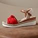 Imagen de Sandalias Mujer Con Cuña Plataforma Verano Sandalias Esparto De Vestir Con Hebilla Ortopédicas Antideslizantes Casual Zapatos Alpargatas Tacon Flexibles Punta Abierta Moda Senderismo Fiesta Playa 2025