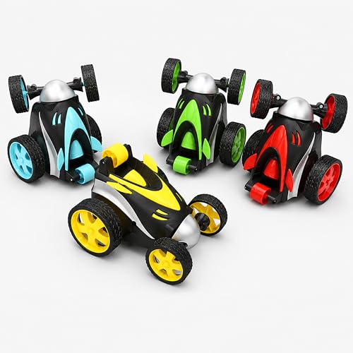 Image of VGRASSP Mini Stunt Remote Control Rechargeable Car Toy for Kids - 360 Degree Spinning (Multicolor)