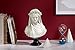 Design Toscano Veiled Maiden Indoor Bust Statue, 9 Inch Wide, 14 Inch Tall, Cast Stone Resin, Antiqued White Finish with a Black Painted Base
