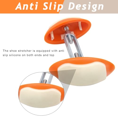 Image of MAYCREATE 1 Pair Mini Shoe Stretchers Women Wide Feet, High Heels Boots Stays Shaper Stereotypes Stretchers Expander, Adjustable Men Women Shoe Widener Expander Shaper, Orange
