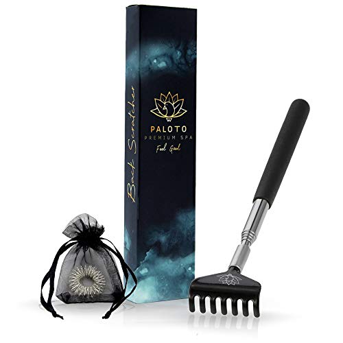 PALOTO® [ORIGINAL] Premium Rückenkratzer - Ausziehbarer Teleskop Stab für den Rücken und andere Körperteile - GRATIS Finger Massage Ring - Hochwertig verarbeitet, ein schönes Geschenk Cover