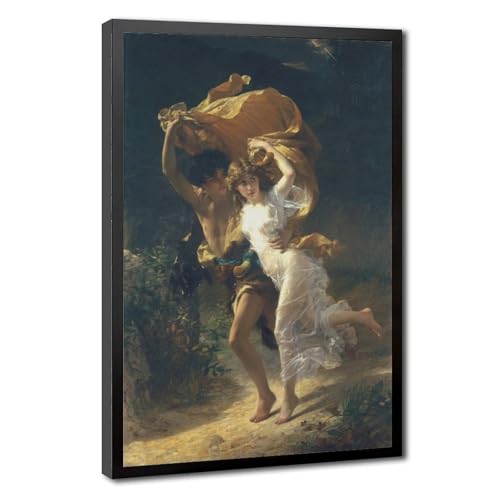 Impression sur toile Cot The Storm 1880 Pierre Auguste tableau de décoration 20x30 cm