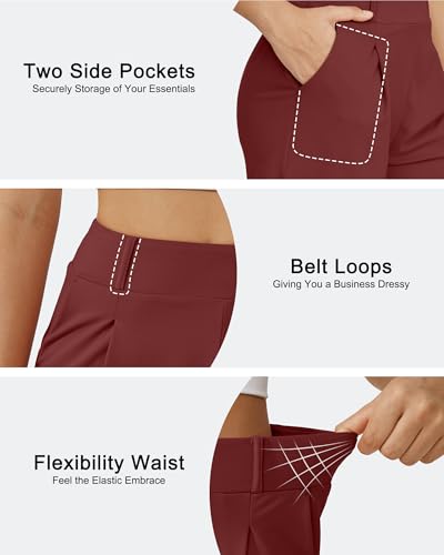 Image of G4Free EverGoing Dressy Casual Shorts for Women 4 inch High Waisted Summer Lounge Pleated Shorts with Pockets