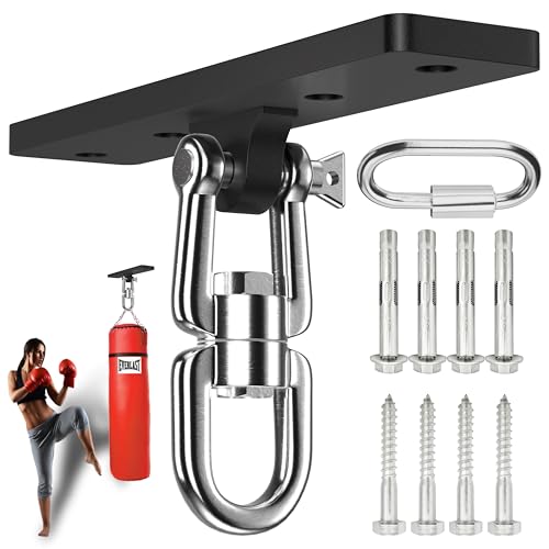 CHICAURA Heavy Duty Punching Bag Hanger 900 lbs Weight Capacity Heavy Bag Ceiling Mount with 360 Swivel Multi-Purpose Hook for Boxing Yoga Swing Hammock