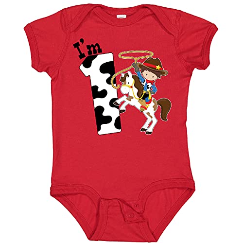inktastic I'm One-cowboy Riding Horse Birthday Baby Bodysuit