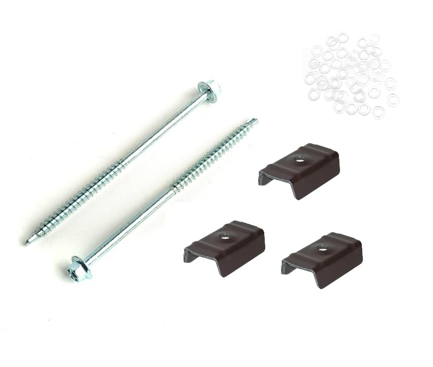 Kit fissaggio lamiere lastre grecate - VITI + RONDELLE + CAPPELLOTTI (Conf. 100 pz - Viti autoperforanti da 80 + Cappellotti TDM + Rondelle)
