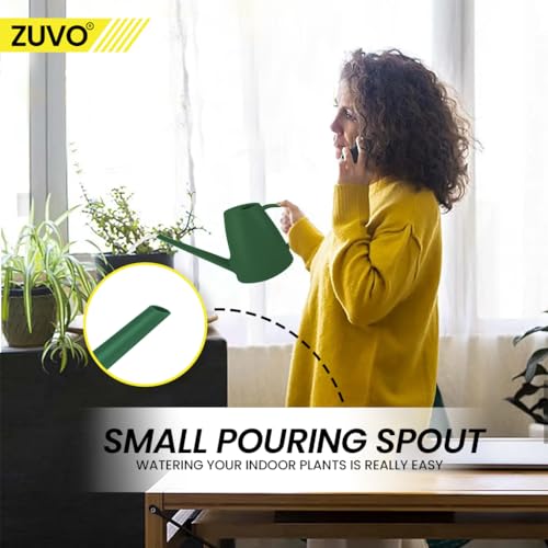 Gieter Indoor 1,8 L - Perfect Tuingereedschap voor het besproeien van kamerplanten - 33 x 17 cm - Mini Gieters - Groen - Zuvo - Afbeelding 4