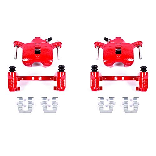 Power Stop Caliper Set for Allure, Century, Century, Lacrosse, Regal, Impala, Monte Carlo, Olds Intrigue, Pontiac Grand Prix [Model Specific] Rear Pair of High-Temp Red Powder Coated Calipers S4644