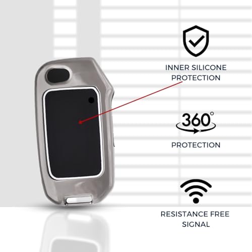 Image of KEYCEPT Metal Key Cover Compatible with Kia Seltos | Sonet | Carens 3 Button Flip Key. (Cover).
