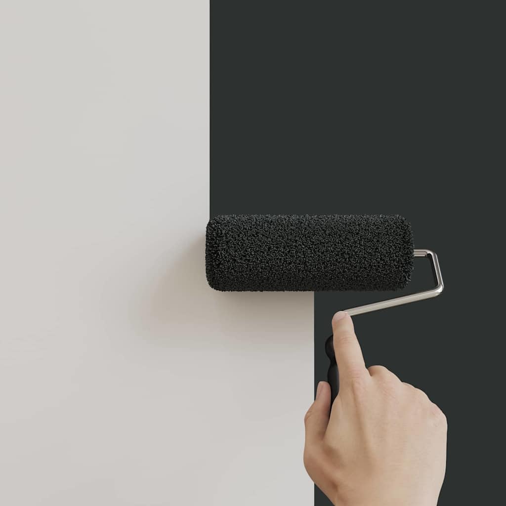 Wandfarbe Schwarz 2,5 L Innenwandfarbe für Wohnzimmer Küche Bad, hochdeckende Dispersionsfarbe, schnelltrocknend und geruchsneutral