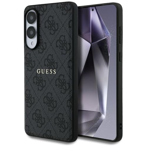 CG MOBILE Guess 4G Ring Classic Logo Compatible avec MagSafe Coque pour Samsung Galaxy S25 Edge (Noir)