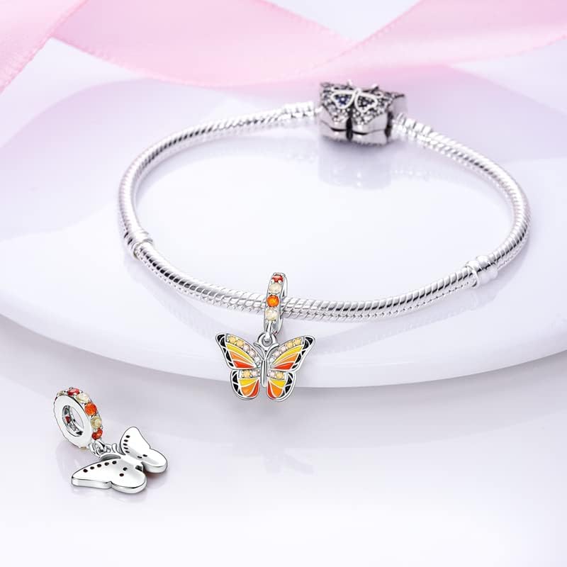 Miniatura 3 de CYCUFF Abalorios de plata de ley 925 adecuados para collares de dijes, pulseras, abalorios, joyería de regalo para mujeres, familiares y amigas
