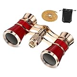 BATHVEVE Binoculares Compactos con Prismas para Adultos Telescopio de Ópera Vintage con Cadena y Funda y Duraderos para Observación al Aire y Teatro